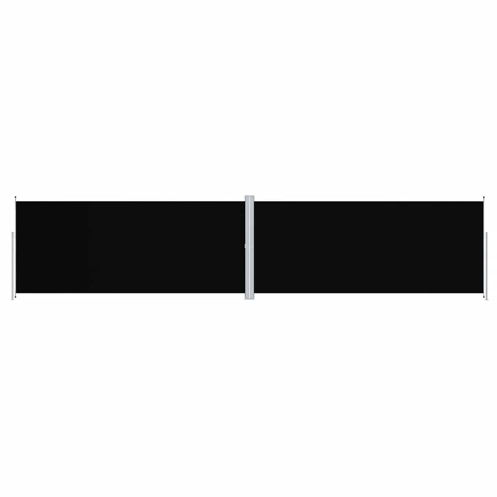 vidaXL Retractable Side Awning Black 220x1000 cm