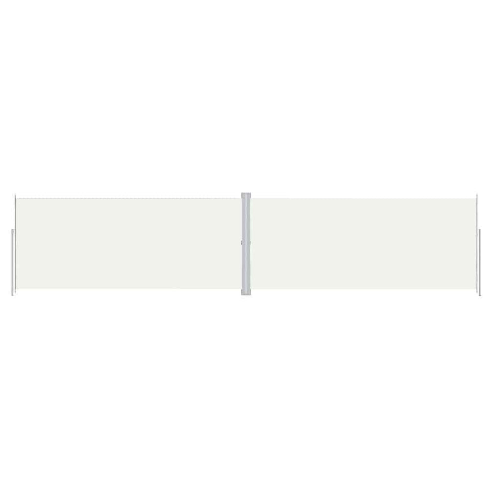 vidaXL Retractable Side Awning Cream 220x1000 cm
