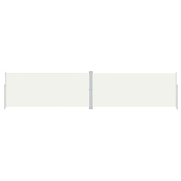 vidaXL Retractable Side Awning Cream 220x1000 cm