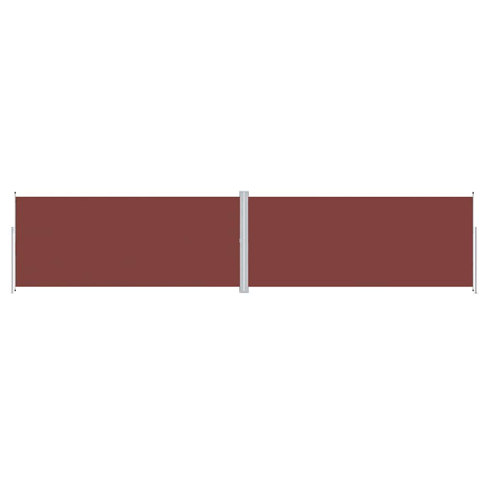 vidaXL Retractable Side Awning Brown 220x1000 cm