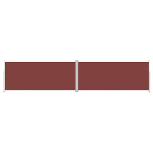 vidaXL Retractable Side Awning Brown 220x1000 cm