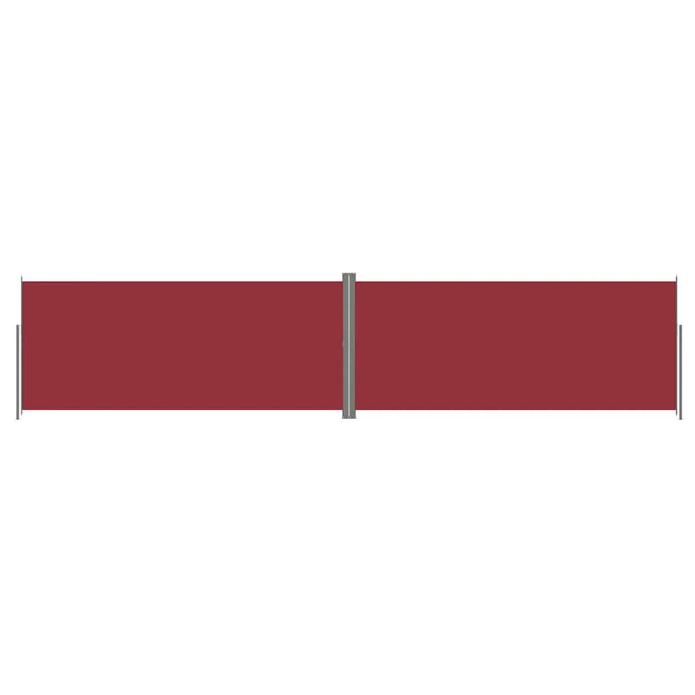 vidaXL Retractable Side Awning Red 220x1000 cm