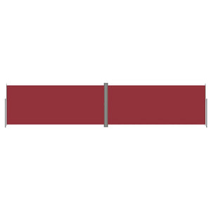vidaXL Retractable Side Awning Red 220x1000 cm