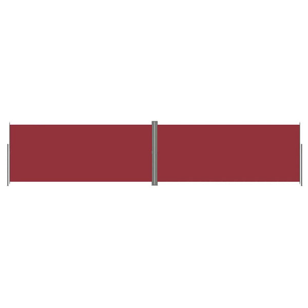 vidaXL Retractable Side Awning Red 220x1000 cm