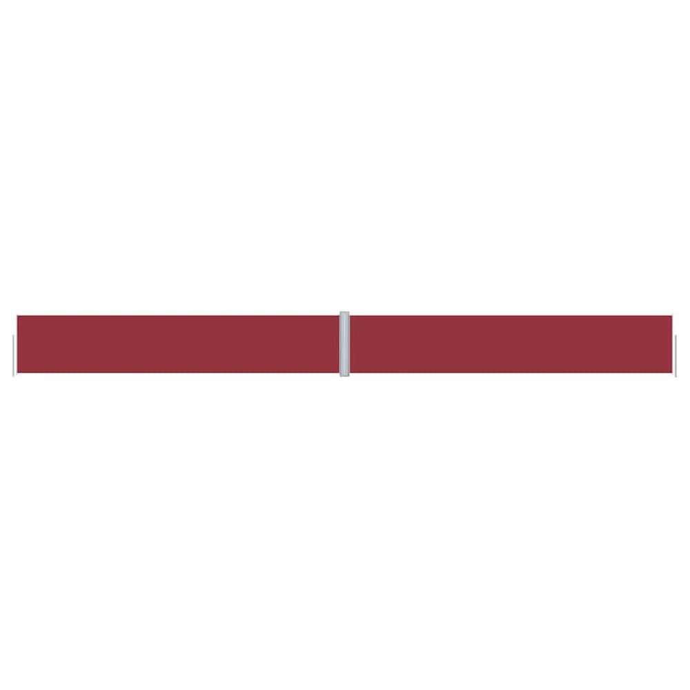vidaXL Retractable Side Awning Red 117x1200 cm