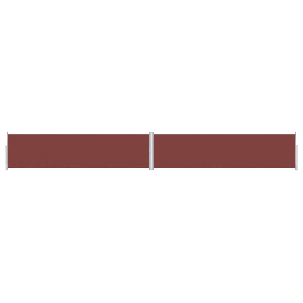 vidaXL Retractable Side Awning Brown 160x1200 cm