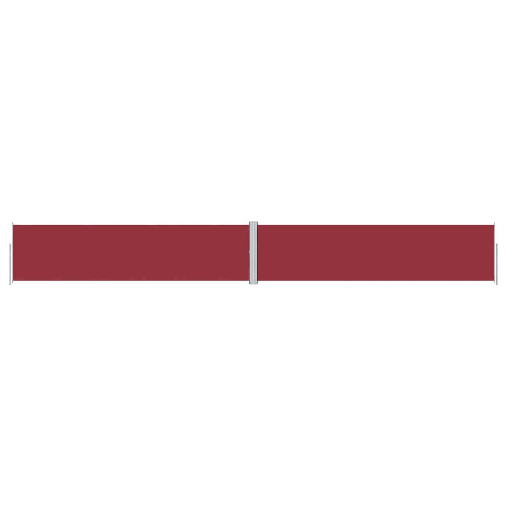 vidaXL Retractable Side Awning Red 160x1200 cm