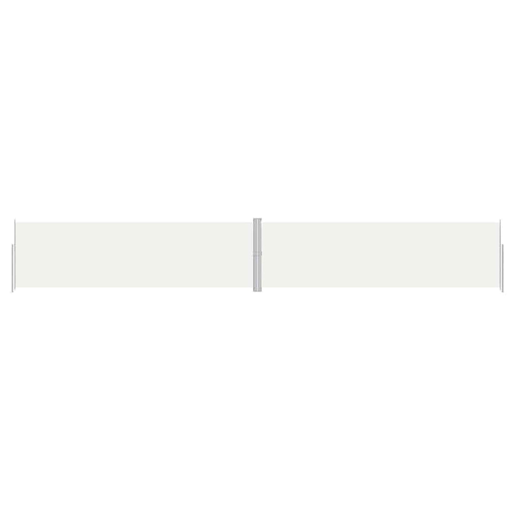 vidaXL Retractable Side Awning Cream 180x1200 cm