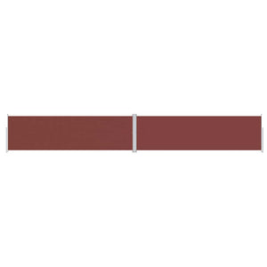 vidaXL Retractable Side Awning Brown 180x1200 cm