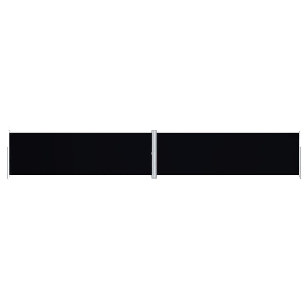 vidaXL Retractable Side Awning Black 200x1200 cm