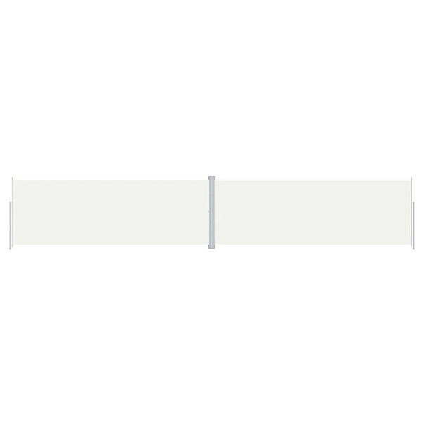 vidaXL Retractable Side Awning Cream 220x1200 cm