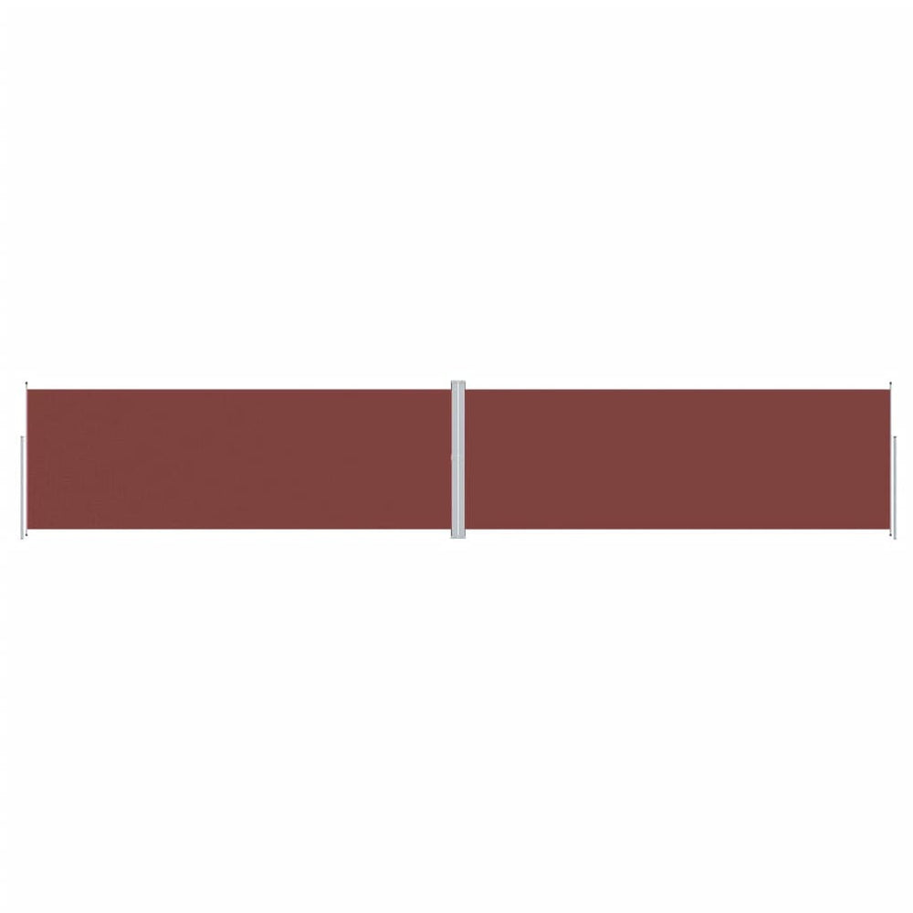 vidaXL Side Awning Retractable Brown 220x1200 cm