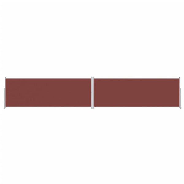 vidaXL Side Awning Retractable Brown 220x1200 cm