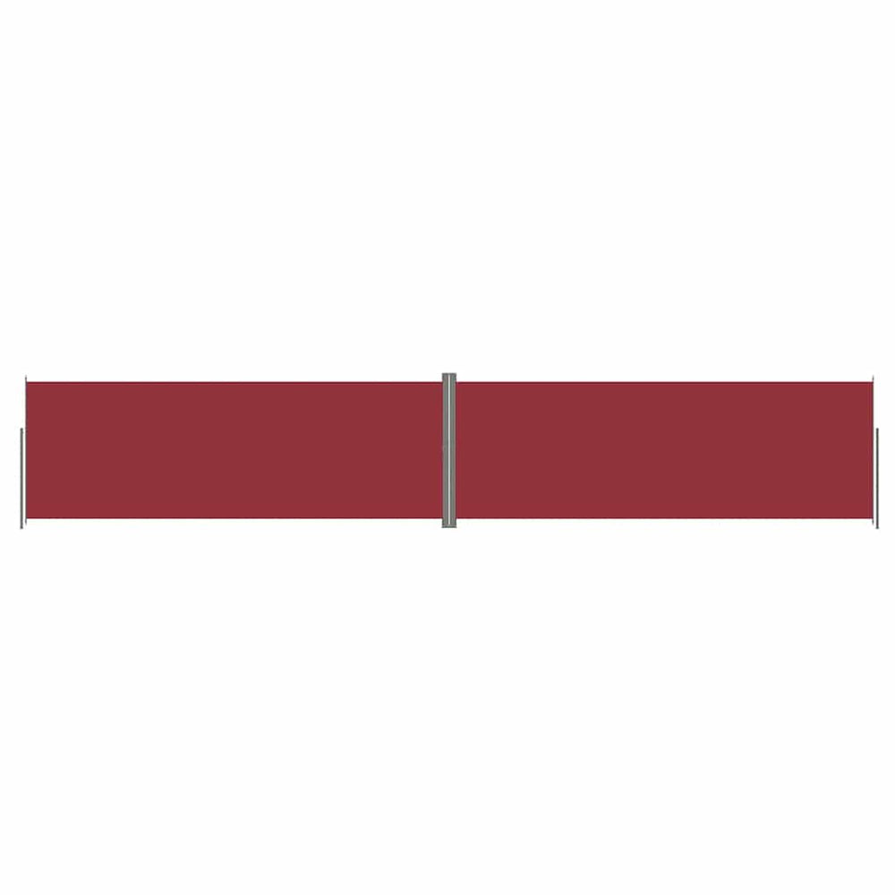 vidaXL Retractable Side Awning Red 220x1200 cm
