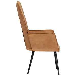 vidaXL Wingback Chair Brown Canvas