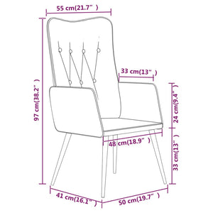 vidaXL Wingback Chair Brown Canvas