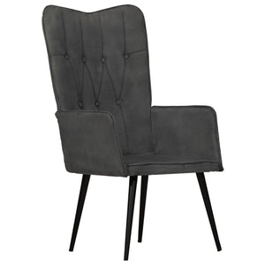vidaXL Wingback Armchair Black Canvas