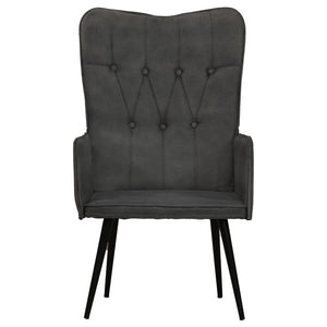 vidaXL Wingback Armchair Black Canvas