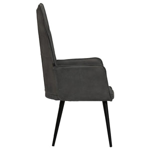 vidaXL Wingback Armchair Black Canvas