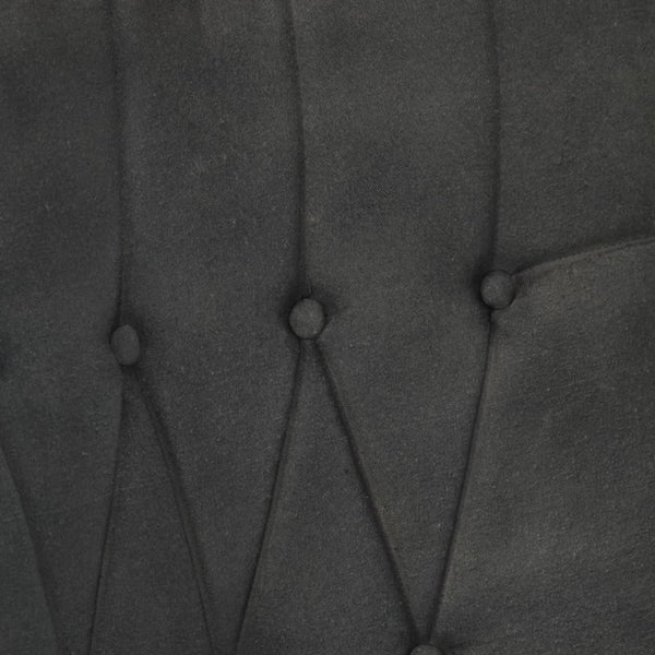 vidaXL Wingback Armchair Black Canvas
