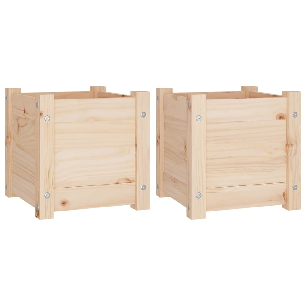 2er Set Pflanzkübel Kiefer 31x31x31 cm