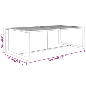 vidaXL Garden Dining Table Anthracite 120x60x66 cm Aluminium