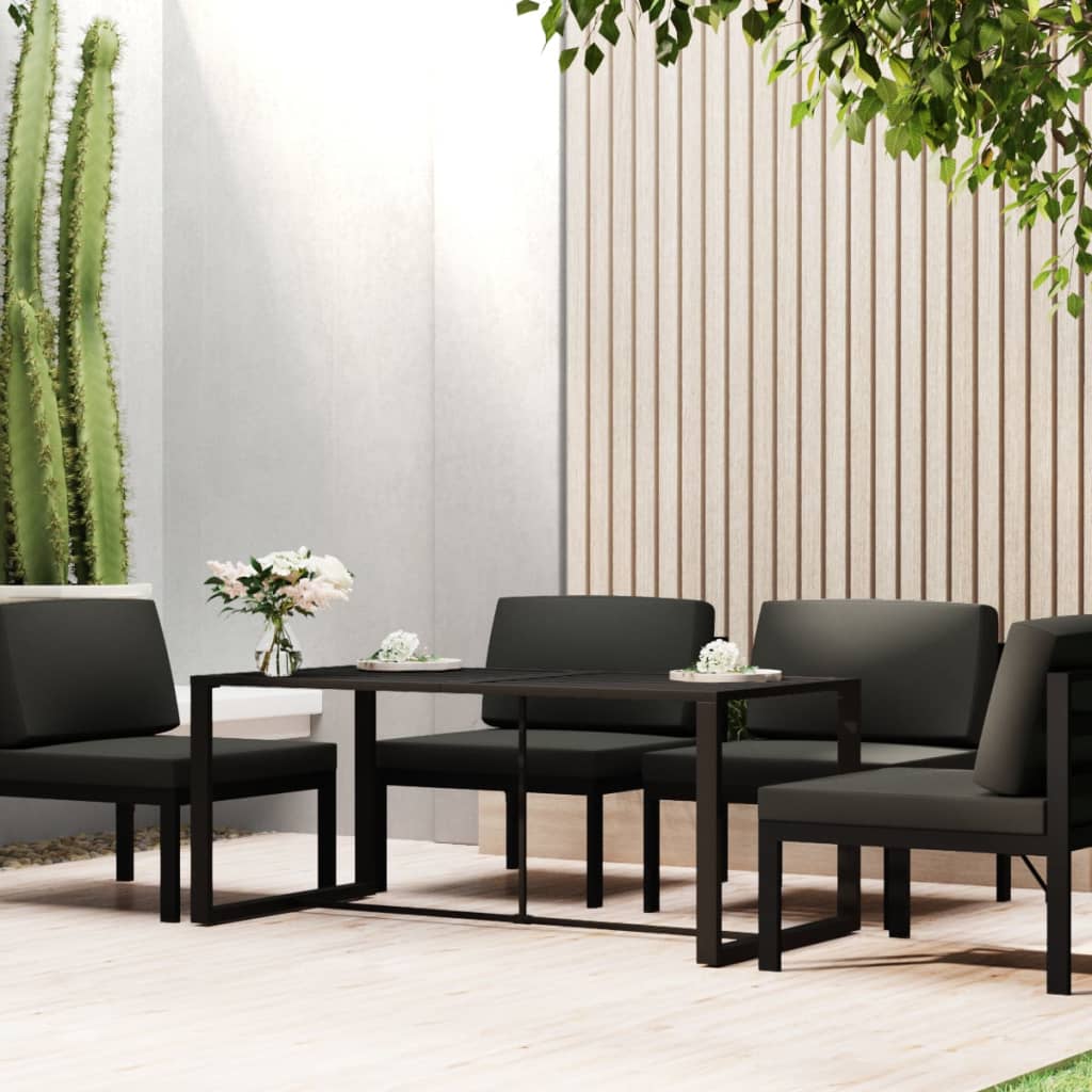 vidaXL Garden Dining Table Anthracite 120x60x66 cm Aluminium