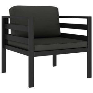 vidaXL Single Sofas 2 pcs. with cushions Aluminum Anthracite