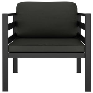 vidaXL Single Sofas 2 pcs. with cushions Aluminum Anthracite