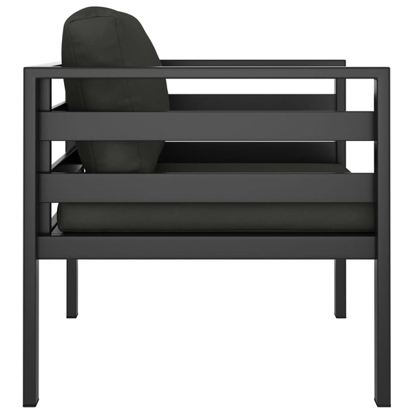 vidaXL Single Sofas 2 pcs. with cushions Aluminum Anthracite