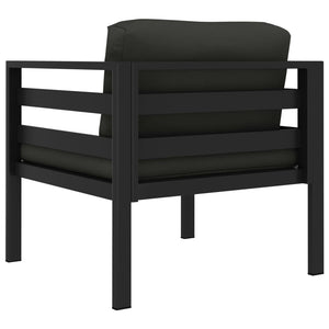vidaXL Single Sofas 2 pcs. with cushions Aluminum Anthracite