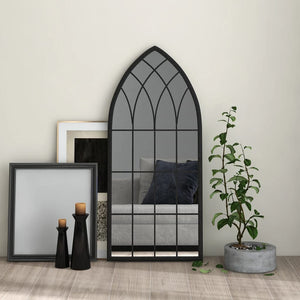 vidaXL Mirror Black 100x45 cm Iron for Indoor Use