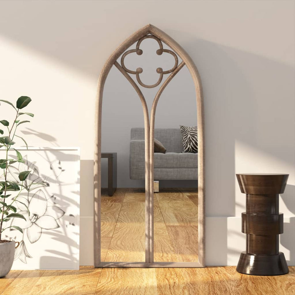 vidaXL Mirror Sand-colored 100x45 cm Iron for Indoor Use