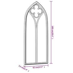 vidaXL Mirror Black 100x45 cm Iron for Indoor Use