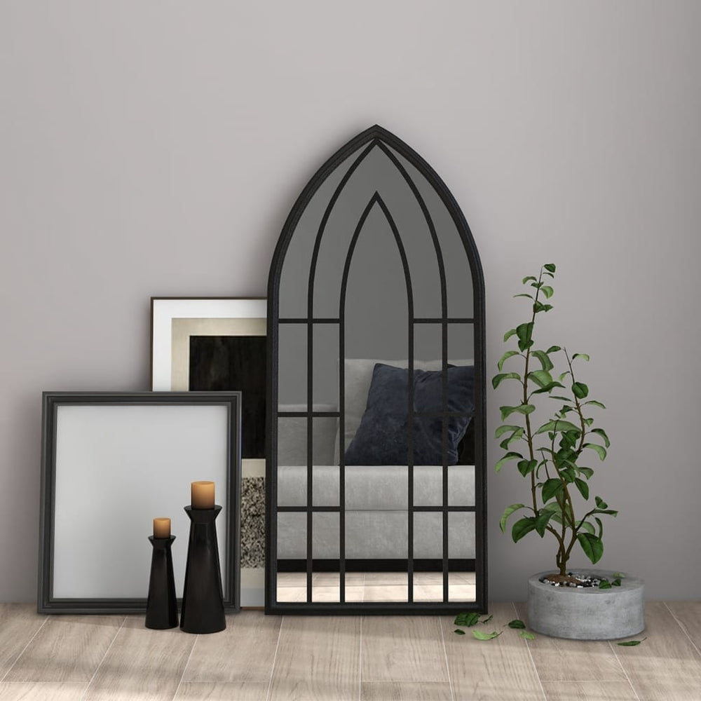 vidaXL Mirror Black 100x45 cm Iron for Indoor Use