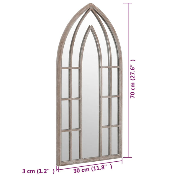 vidaXL Sand-Colored Mirror 70x30 cm Iron for Indoor Use