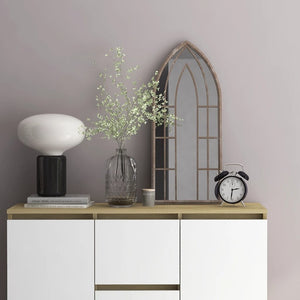 vidaXL Sand-Colored Mirror 70x30 cm Iron for Indoor Use