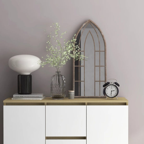 vidaXL Sand-Colored Mirror 70x30 cm Iron for Indoor Use