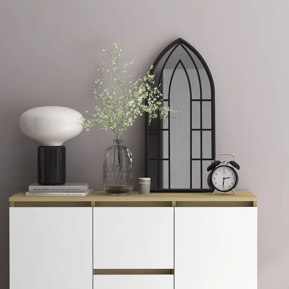 vidaXL Mirror Black 70x30 cm Iron for Indoor Use