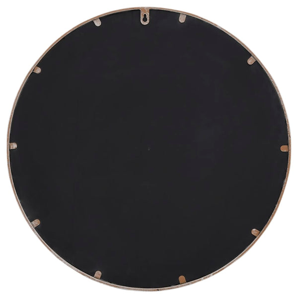 vidaXL Mirror Sand-Colored 40x4 cm Iron Round for Indoor Use