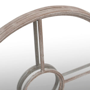 vidaXL Mirror Sand-colored 60x4 cm Iron Round for Indoor Use