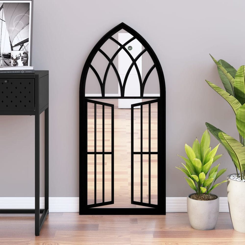 vidaXL Mirror Black 100x45 cm Iron for Indoors