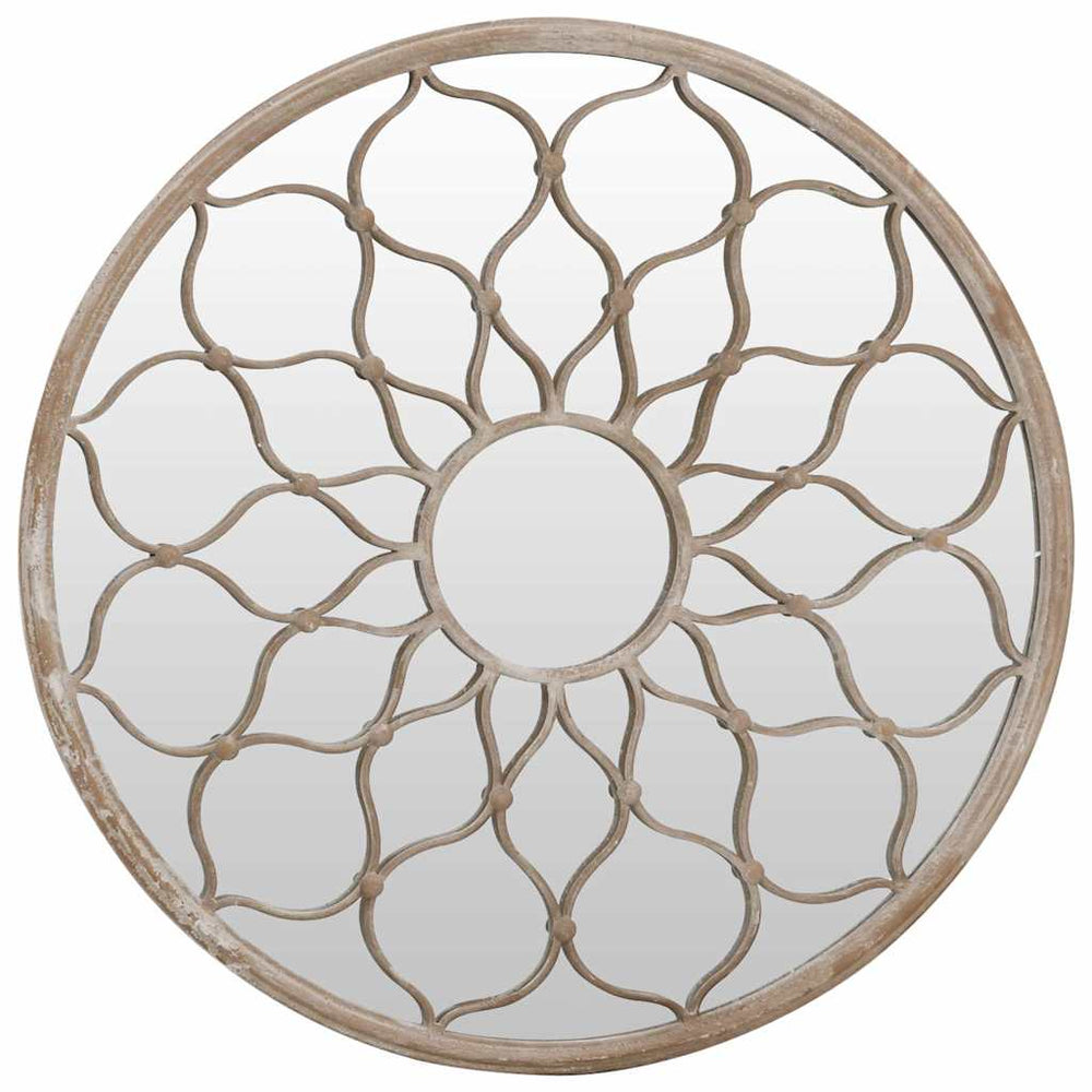 vidaXL Mirror Sand 40x3 cm Iron Round for Indoors