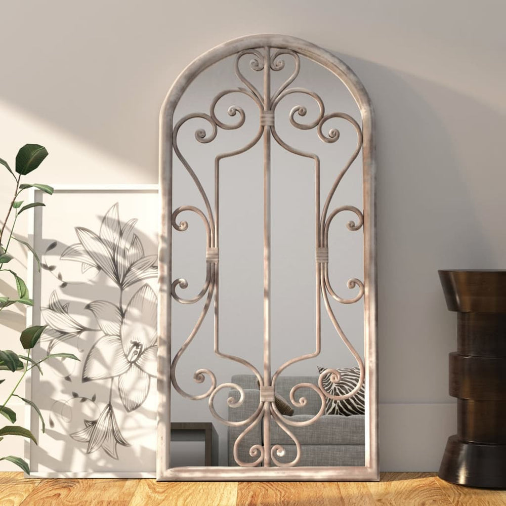 vidaXL Mirror Sand-colored 100x45 cm Iron for Indoor Use