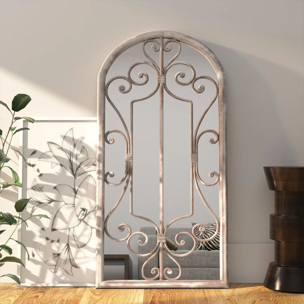 vidaXL Sand-Colored Mirror 70x30 cm Iron for Indoor Use