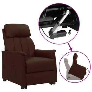 vidaXL Recliner Brown Faux Leather