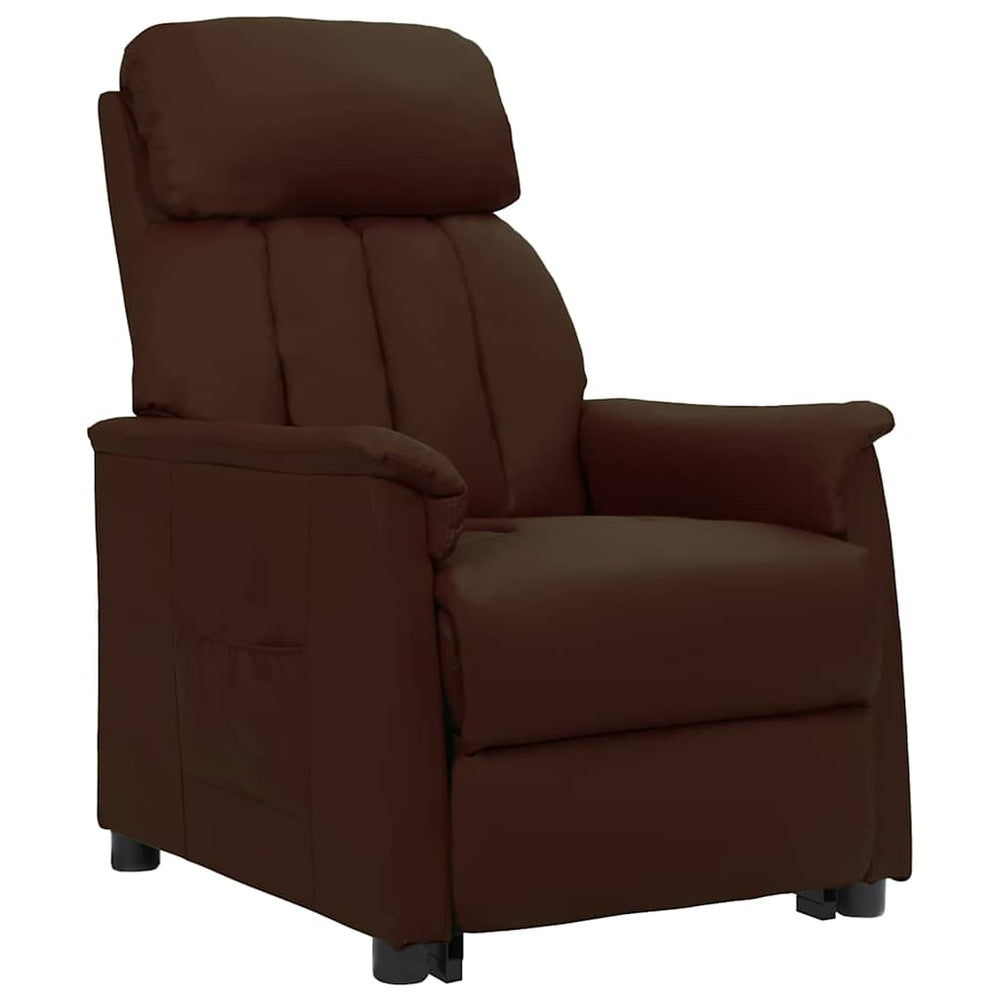 vidaXL Recliner Brown Faux Leather