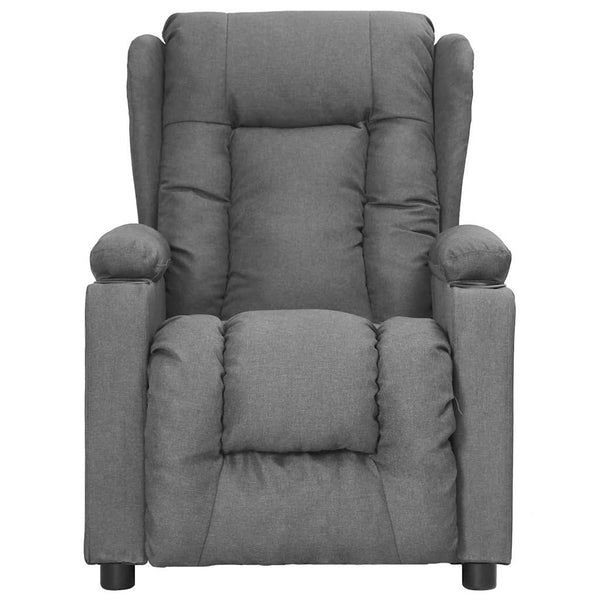 vidaXL Recliner Light Grey Fabric