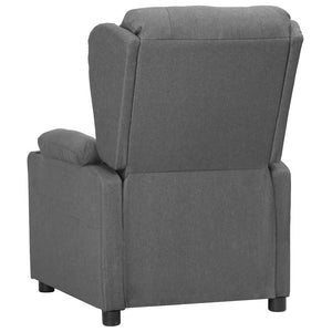 vidaXL Recliner Light Grey Fabric