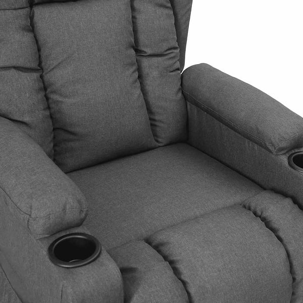 vidaXL Recliner Light Grey Fabric